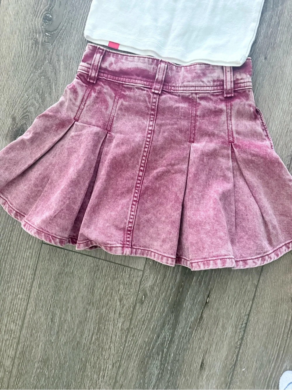 GAP American Girl Raglan Long-Sleeve Top with Burgundy Washed Skirt